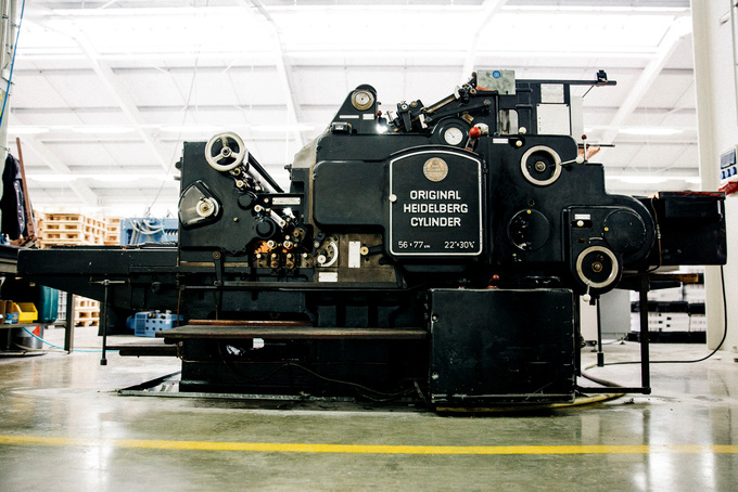 Prägemaschine Offsetdruck Heidelberg Zylinder