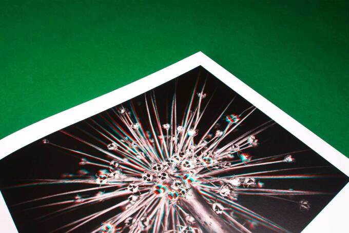 3D Bild rot und blau