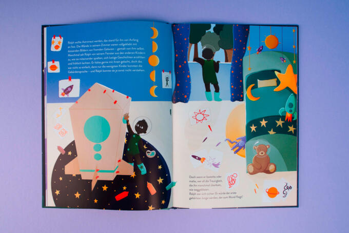 Kinderbuch aufgeschlagen